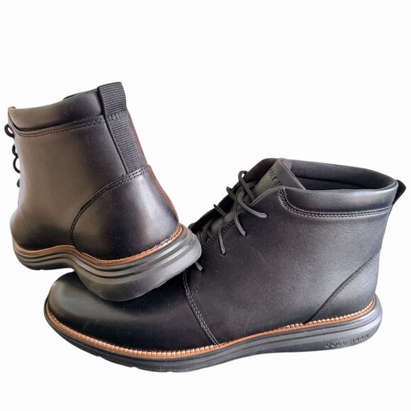 Cole Haan Grand Plus Ultra Chukka Leather Boot Men\'s Size 13 Black C39933. New